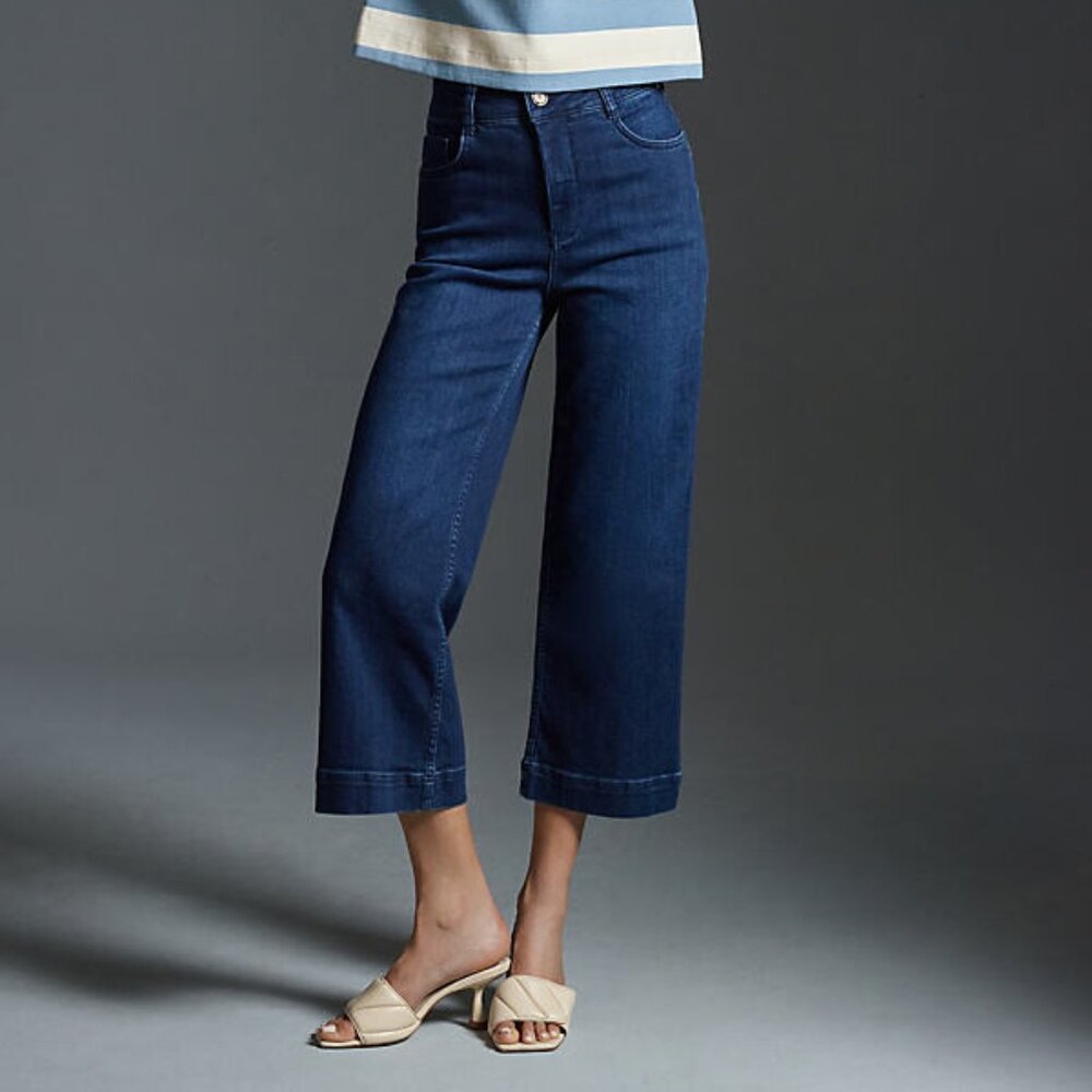 Anthropologie x Pilcro - Skipper High-Rise Wide Leg Jeans | Medium Wash: Size 25